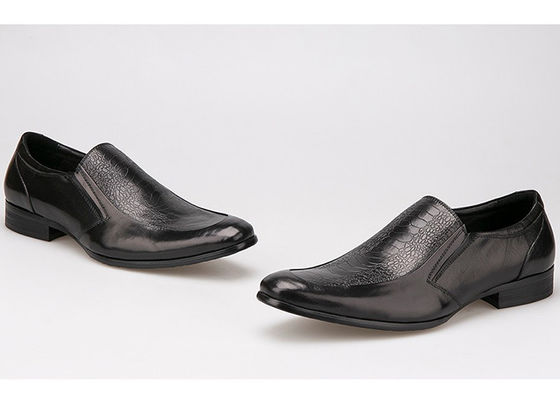 Slip On Round Toe Hombres zapatos de vestido formal estilo Oxford zapatos de vestido de cuero de grano completo