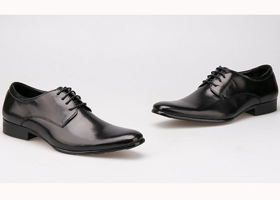 Piel de vaca, zapatos de Derby, tacones planos, hombres blandos, zapatos negros.