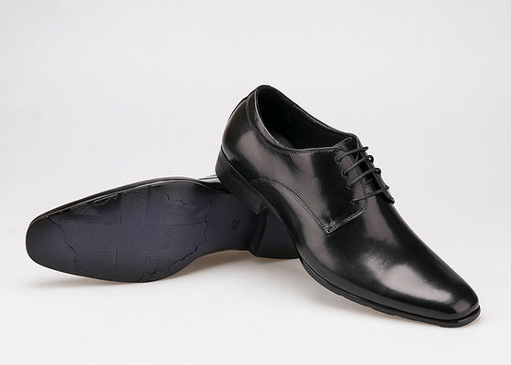 Piel de vaca, zapatos de Derby, tacones planos, hombres blandos, zapatos negros.