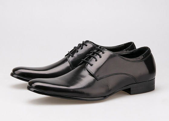 Piel de vaca, zapatos de Derby, tacones planos, hombres blandos, zapatos negros.