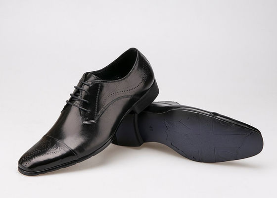 Negocios zapatos de vestir para hombres estilo británico zapatos de cuero genuino de cordones Brogue
