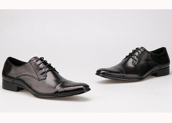Negocios zapatos de vestir para hombres estilo británico zapatos de cuero genuino de cordones Brogue