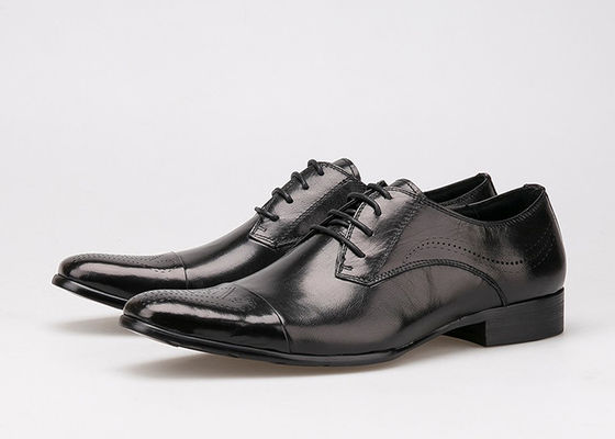 Negocios zapatos de vestir para hombres estilo británico zapatos de cuero genuino de cordones Brogue