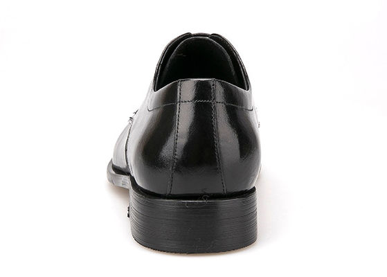 Sapatos de vestir de cuero para hombres italianos de encaje negro Sapatos de vestir de encaje para oficinas de negocios
