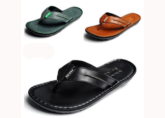 Flip Flop hombre zapatillas de cuero de verano personalizado hombre diseñador Slip On zapatos