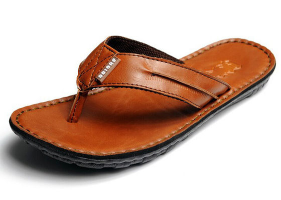 Flip Flop hombre zapatillas de cuero de verano personalizado hombre diseñador Slip On zapatos