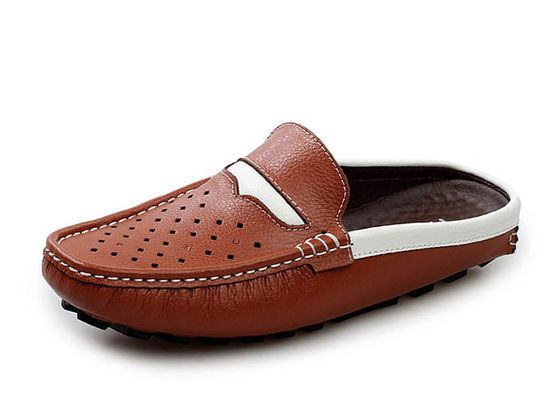 Moda verano de cuero genuino para hombres Sandalias / zapatillas de piel de vaca para hombres