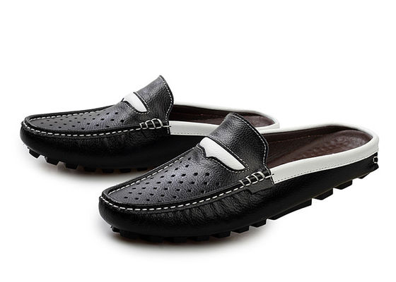 Moda verano de cuero genuino para hombres Sandalias / zapatillas de piel de vaca para hombres