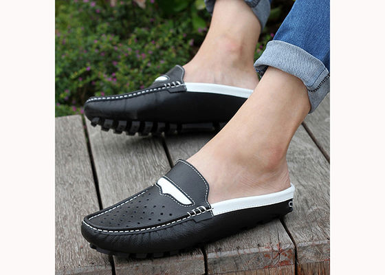 Moda verano de cuero genuino para hombres Sandalias / zapatillas de piel de vaca para hombres