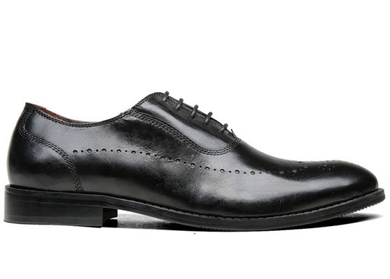 Calzado negro de Oxford confortable con suela interior y cordones de trabajo