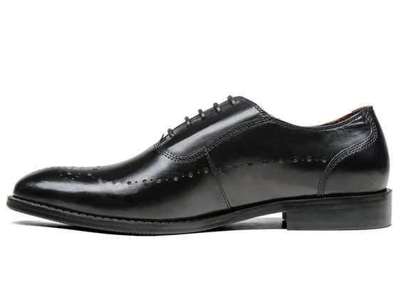 Calzado negro de Oxford confortable con suela interior y cordones de trabajo