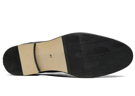 Calzado negro de Oxford confortable con suela interior y cordones de trabajo