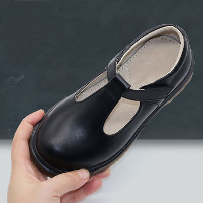 Zapatos escolares de cuero para niños con suela de goma