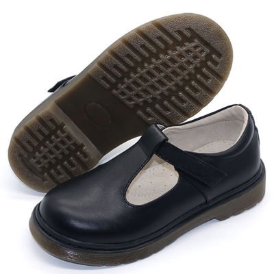 Zapatos escolares de cuero para niños con suela de goma