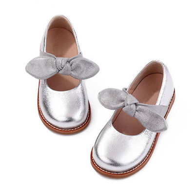 Niñas de cuero Ballerina zapatillas planas, cómodas zapatillas de vestir Mary Jane