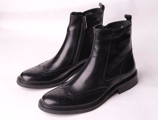 Botas de combate de hombre de cuero botas de vestido de diseñador Web High Top Men Botas de combate de tobillo
