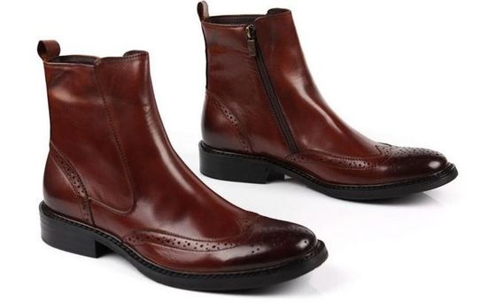 Botas de ropa de cuero de hombre hechas a mano Botas de combate / entrenamiento de SWAT del ejército militar