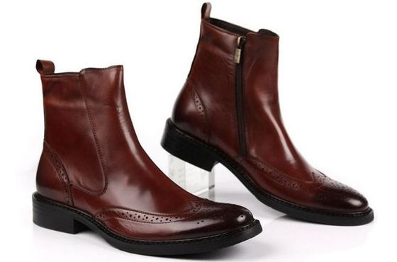 Botas de ropa de cuero de hombre hechas a mano Botas de combate / entrenamiento de SWAT del ejército militar