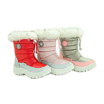 Invierno cálido de las mujeres de cuero genuino Antiderrapante botas de tobillo a prueba de agua