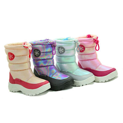 Invierno cálido de las mujeres de cuero genuino Antiderrapante botas de tobillo a prueba de agua