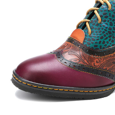 Calzado de estilo bohemia casual Calzado de taco grueso Calzado de vestido de mujer Calzado retro