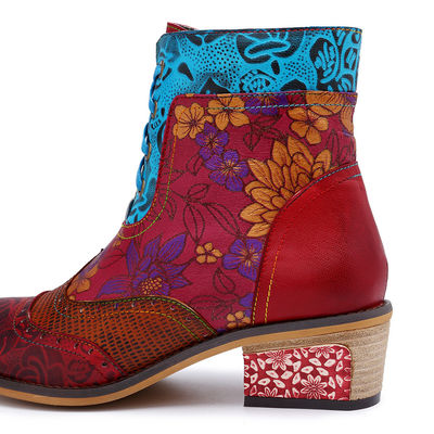 Botas de vaca de cuero genuino, botas de cuero para mujeres.