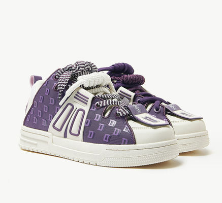 Sneakers de piel de mujer con estilo Patchwork Sneakers de plataforma de mujer