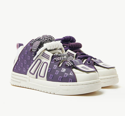 Sneakers de piel de mujer con estilo Patchwork Sneakers de plataforma de mujer