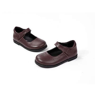 Casual chicas zapatos de cuero escolares cordones hasta el dedo redondo tamaño 26-45