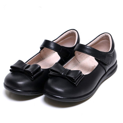zapatos escolares de cuero unisex tacón plano con cordones suela de goma