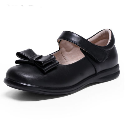 zapatos escolares de cuero unisex tacón plano con cordones suela de goma