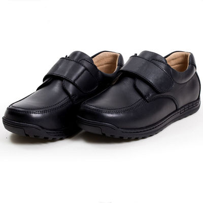 Zapatos escolares unisex de cuero negro tamaño 26-45 Talón plano con forro de cuero