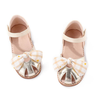 Zapatos escolares de piel para niñas con suela TPR de dedo redondo y corbata