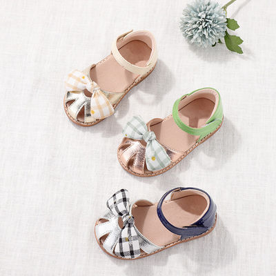 Zapatos escolares de piel para niñas con suela TPR de dedo redondo y corbata