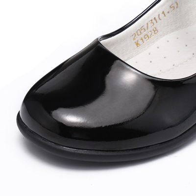 Zapatos escolares de cuero unisex de tacón plano zapatos de cuero Mary Jane personalizados