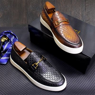 Mujeres de todas las estaciones Slip On Sneakers De cuero genuino Botas planas para el ocio