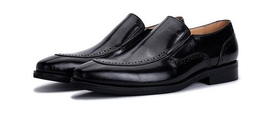 Slip On Brogue Hombres vestido de cuero zapatos Loafers patrón de cocodrilo para la oficina