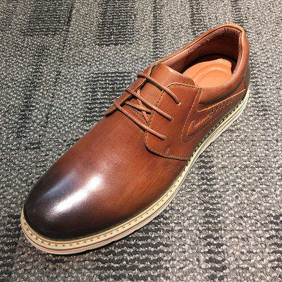 Lace Up Men Casual Calzado de Cuero, Calzado Casual Negro