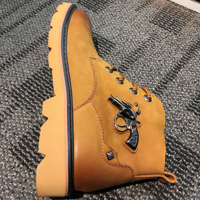 Botas de cuero para hombres para motocicletas, plataformas, tacón alto, zapatillas de tenis.