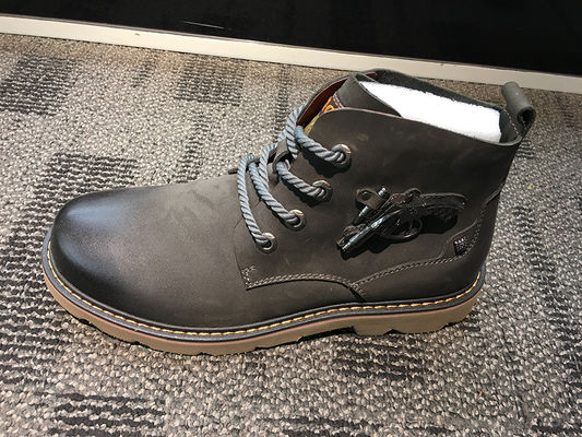 Botas de hombre de cuero genuino, Brown Martin estilo botas para negocios