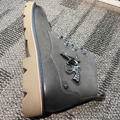 Botas de hombre de cuero genuino, Brown Martin estilo botas para negocios