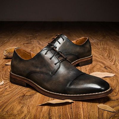 Ropa de novia de hombre impermeable zapatos de cordón hasta el talón plano rayado