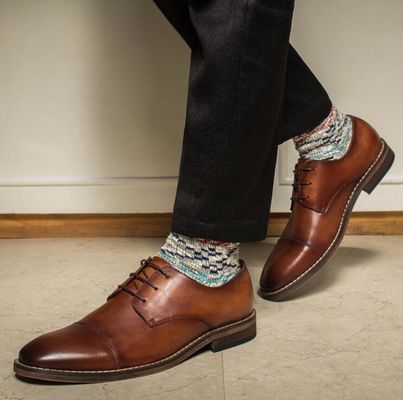 Ropa de novia de hombre impermeable zapatos de cordón hasta el talón plano rayado