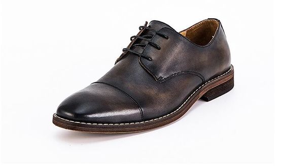 Ropa de novia de hombre impermeable zapatos de cordón hasta el talón plano rayado