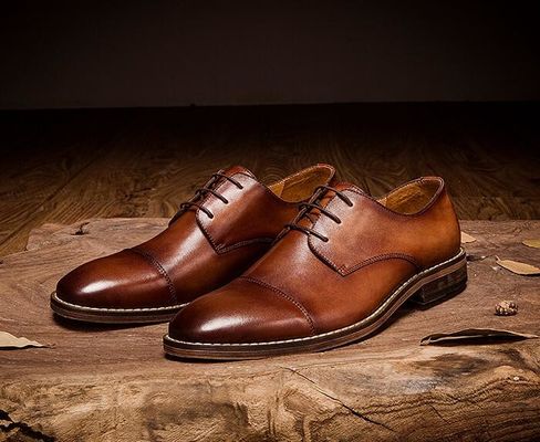 Ropa de novia de hombre impermeable zapatos de cordón hasta el talón plano rayado