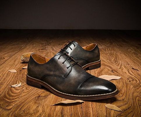 Ropa de novia de hombre impermeable zapatos de cordón hasta el talón plano rayado