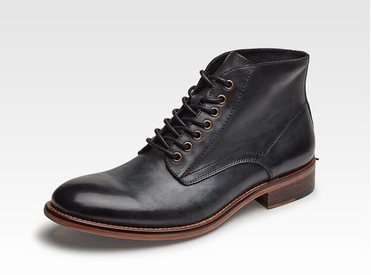 Hombre de Invierno de otoño de ropa de cuero Botas de piel de punta alta Botas de cuero de algodón - acolchado con peluche