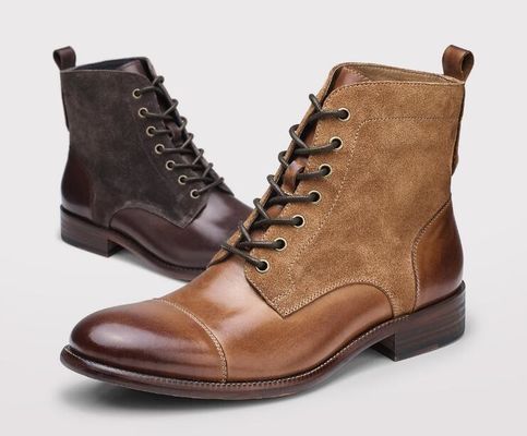 Invierno hombre botas de desierto de suéter moda botas italianas de tobillo con cremallera lateral