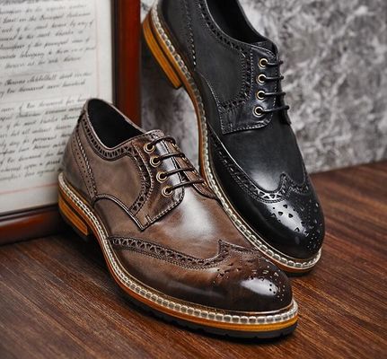 Calzado de novia de hombre de cuero original Calzado de cuero casual de hombre hecho a mano