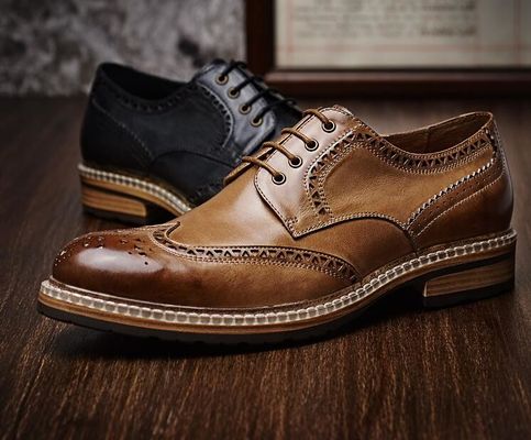 Calzado de novia de hombre de cuero original Calzado de cuero casual de hombre hecho a mano